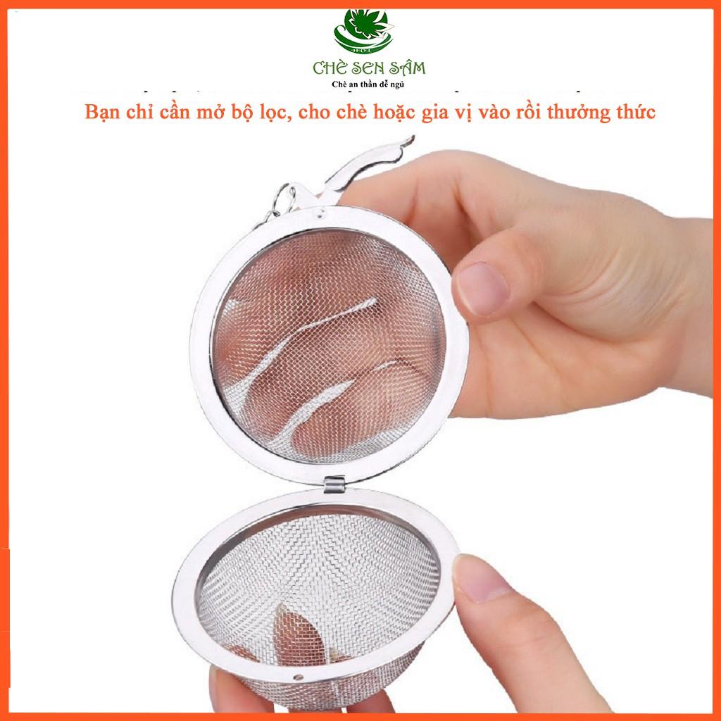 Bóng Lọc Lưới Inox 304 ️ F͢R͢E͢E͢S͢H͢I͢P͢  ️ Lọc Trà Inox, Có Dây Treo, Cứng, Bền, Không Gỉ