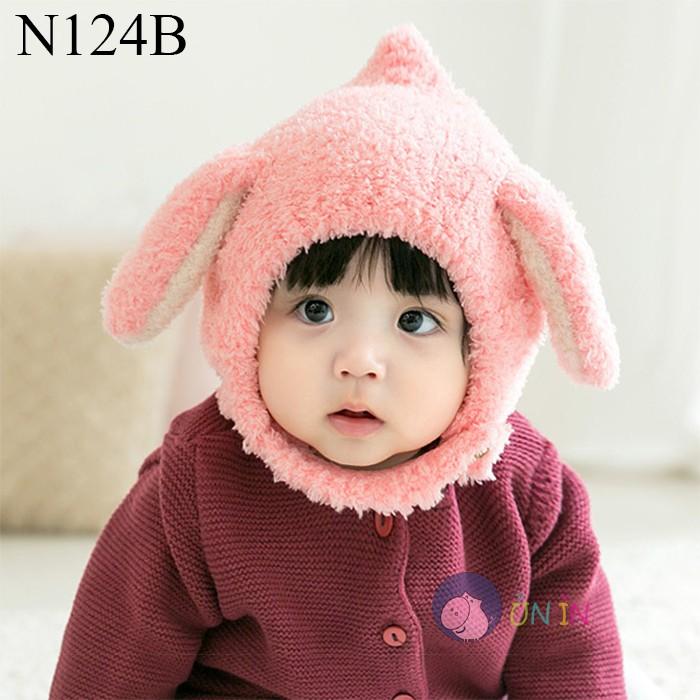 Mũ len tai cừu cài cúc đáng yêu cho bé 6 tháng đến 3 tuổi