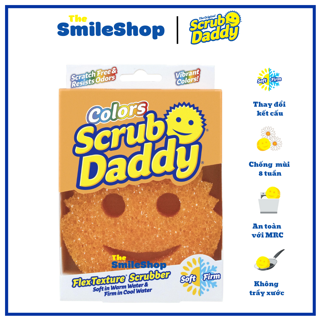 Miếng rửa chén Scrub Daddy Colors nhiều màu, tiện lợi