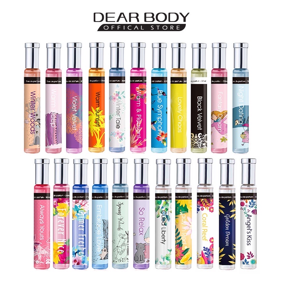 Nước Hoa DEAR BODY 30ml - Eau De Perfum - Hương Thơm Mát - Ngọt Ngào - Đa Dạng Mùi - Từ Nhẹ Tới Mạnh - Lưu Hương Tới 12h