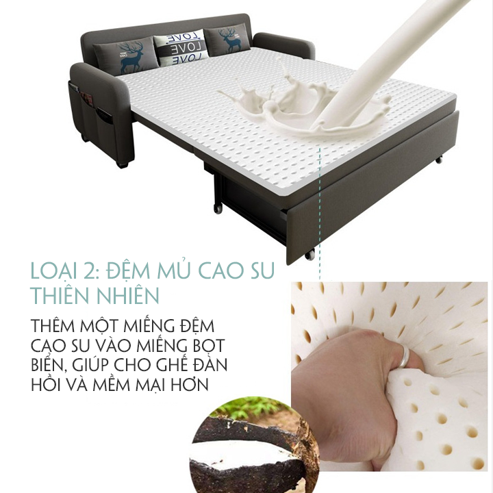 Giường Sofa Đa Năng , Giường Sofa Beat Gấp Gọn Thành Ghế, Giường Sofa Hoàn Toàn Bằng Khung Thép Chịu Lực Có Ngăn Chứa Đồ Cao Cấp