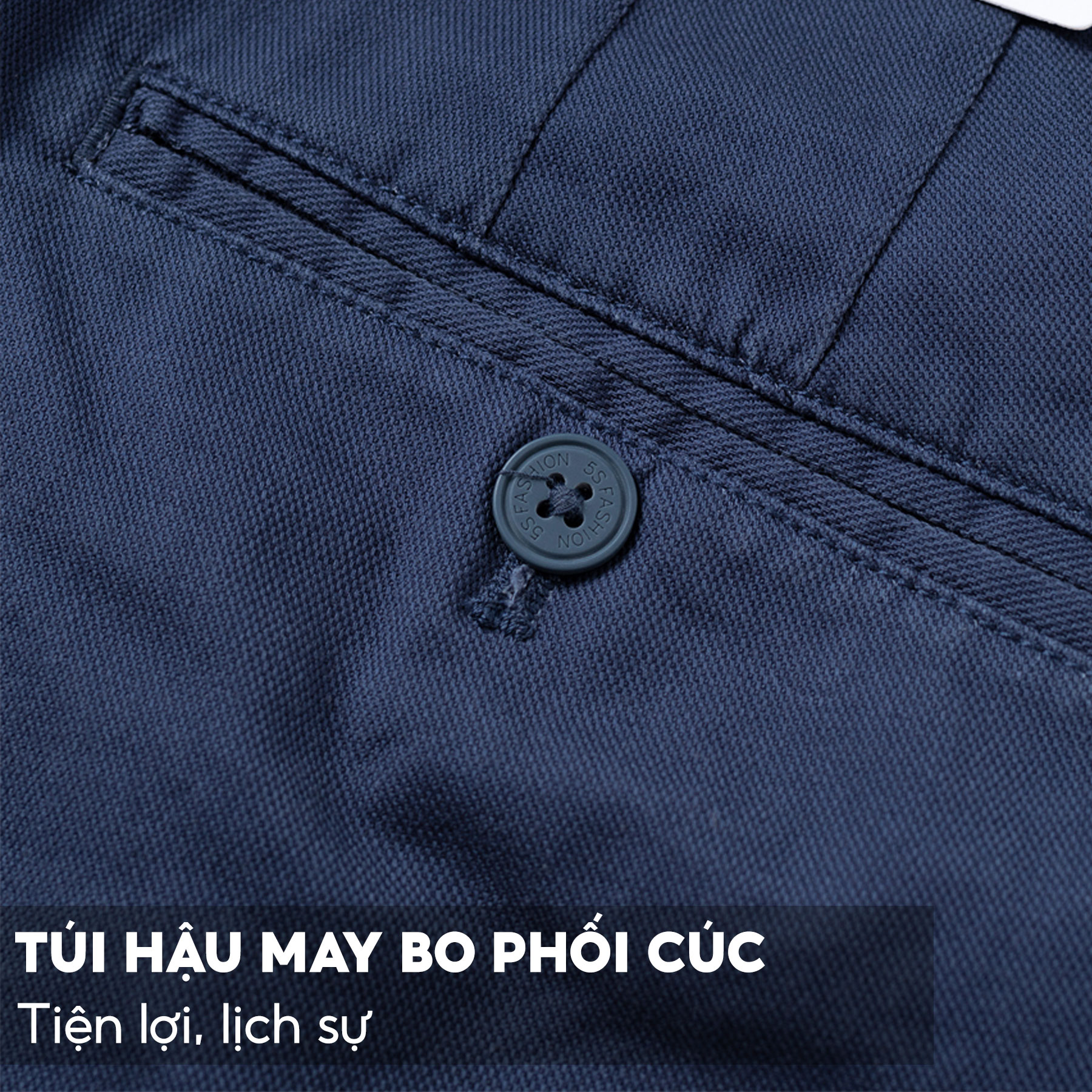 Quần Short Kaki Nam 5S, Chất Liệu Cotton Cao Cấp, Mềm Mịn, Thiết Kế Tinh Tế, Cúc Ẩn Lịch Sự