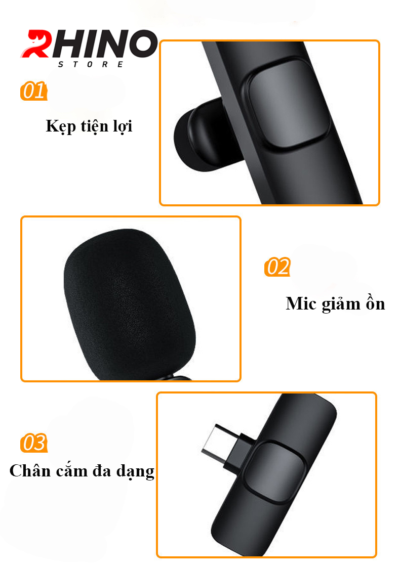 Mic thu âm không dây cài áo M101 - hàng chính hãng