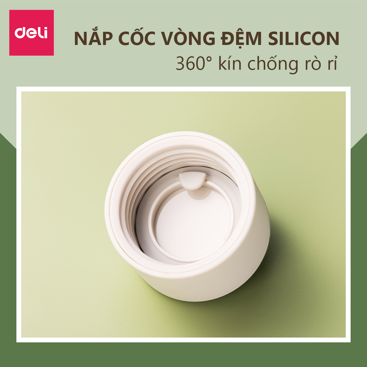 Bình Giữ Nhiệt Nóng Lạnh Vusign Inox 316 350ml Cao Cấp Cách Nhiệt Deli - Phù Hợp Cà Phê Trà Nước Ép Sinh Tố Đá Du Lịch Đi Học Tập Bình Nước Thể Thao Gym Yoga - LL606