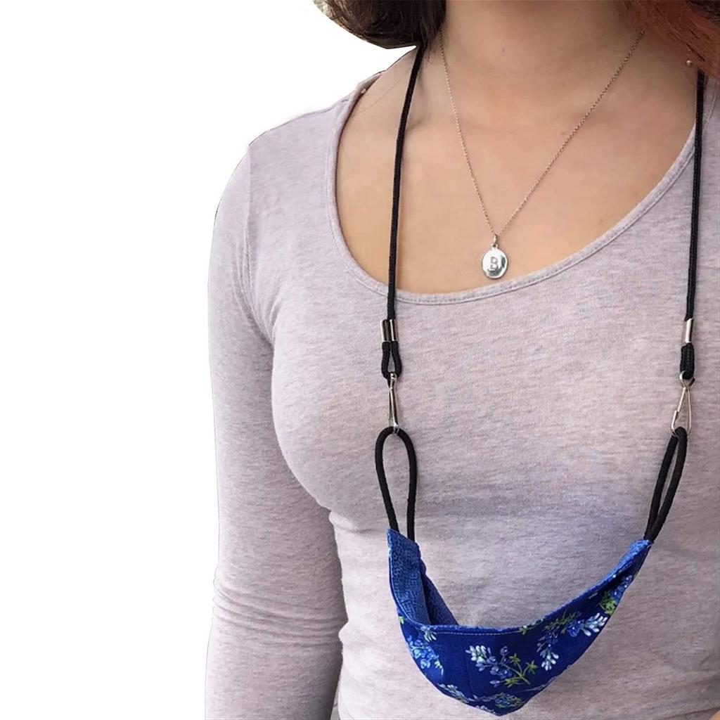 3x 1/3Pcs Adjustable Anti-lost Face Mask Lanyards Neck Straps with Clips Black