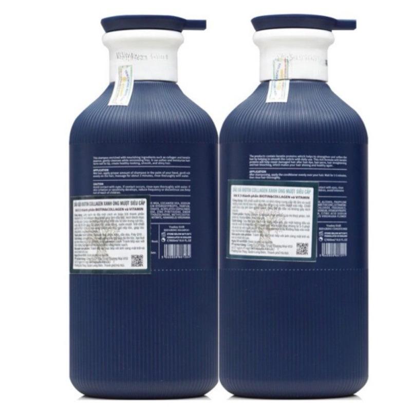 Dầu gội xả phục hồi hương nước hoa Biotin Collagen Essence Blue 500ML chính hãƞg
