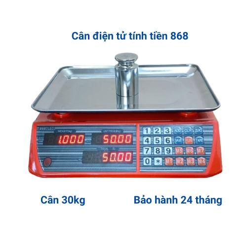 cân điện tử (868) mặt cân được làm bằng inox dày sáng bóng