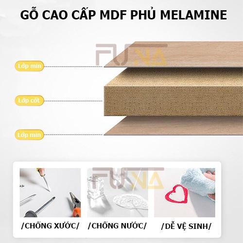 Bàn làm việc gỗ đa chức năng có thể dùng để học tập, giải trí có kèm theo kệ sách tiện dụng kích BLVG03