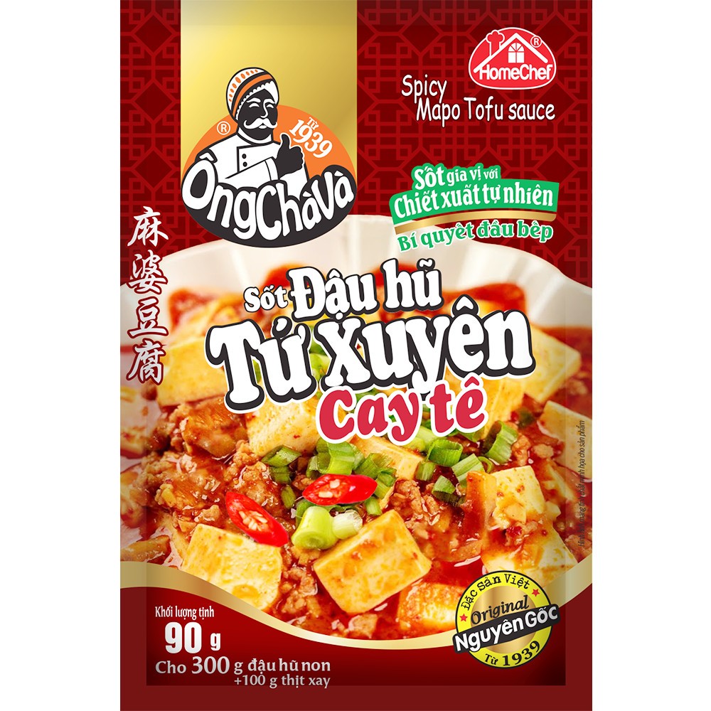Combo 5 Gói Sốt Đậu Hũ Tứ Xuyên Cay Tê Ông Chà Và 90gr