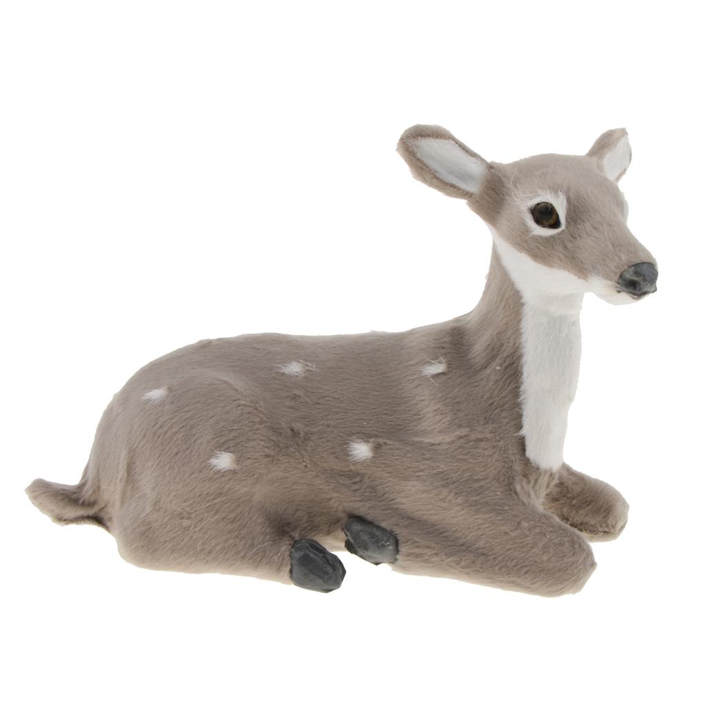 Christmas Plush Simulation Deer Doll Toy Xmas Ornament Home Decor
