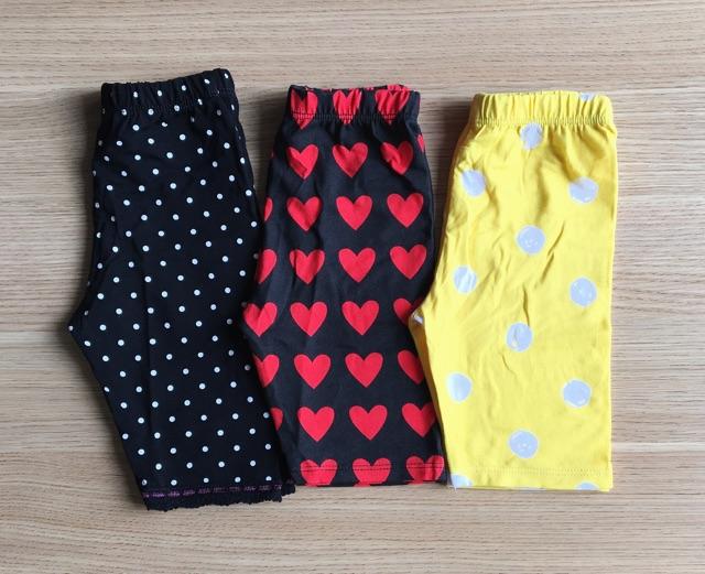 Quần thun lửng ôm bé gái 8-25kg