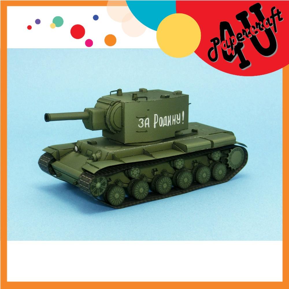 Mô hình giấy xe tank KV-2 tỉ lệ 1/72