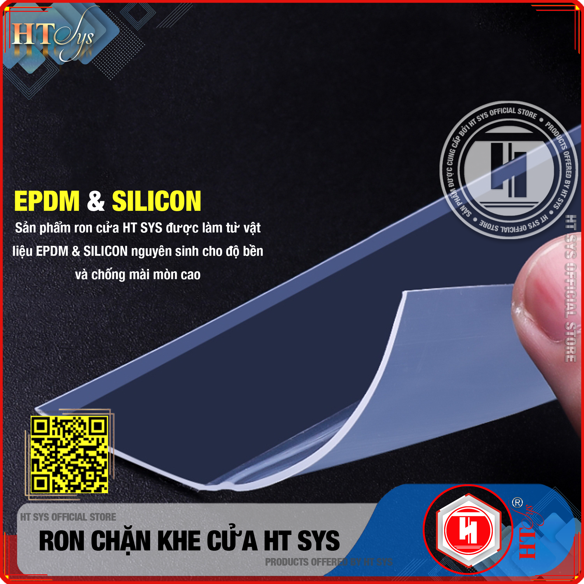 Cuộn Ron Dán Che Khe Cửa,Chân Cửa HT SYS - Lớp Keo Đỏ Chống Nước - Chống Gió Lùa - Chống Ồn - Bụi Bẩn - Ngăn Côn Trùng Cuộn Dài 3 Mét