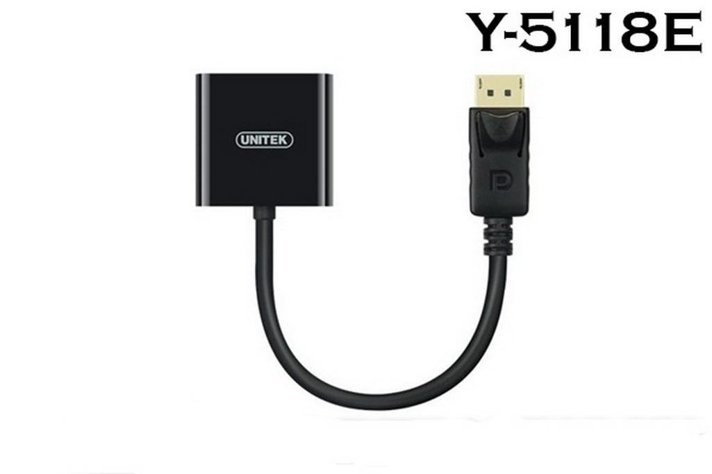 Cáp Displayport -&gt; VGA 0.2m Unitek (Y-5118E) - HÀNG CHÍNH HÃNG