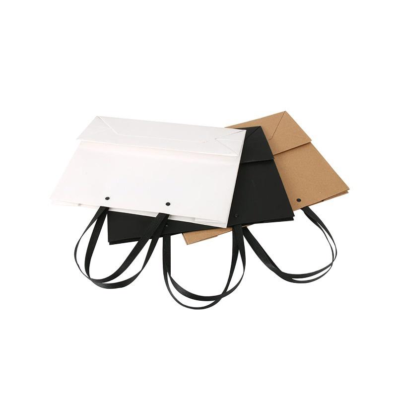 Túi giấy đựng quà Food Saver Túi giấy kraft đựng quà sang trọng có 3 màu đen hồng Kraft quai xách nhựa chắc chắn