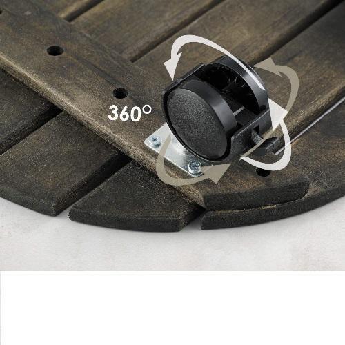 COMBO 2 Đế Gỗ Đặt Chậu Cây Hình vuông Có Bánh Xe Di Chuyển - Ban công xanh