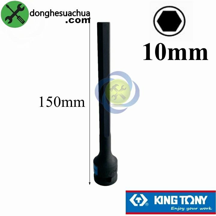 Tuýp lục giác đen 10mm Kingtony 407510 loại 1/2 dài 150mm