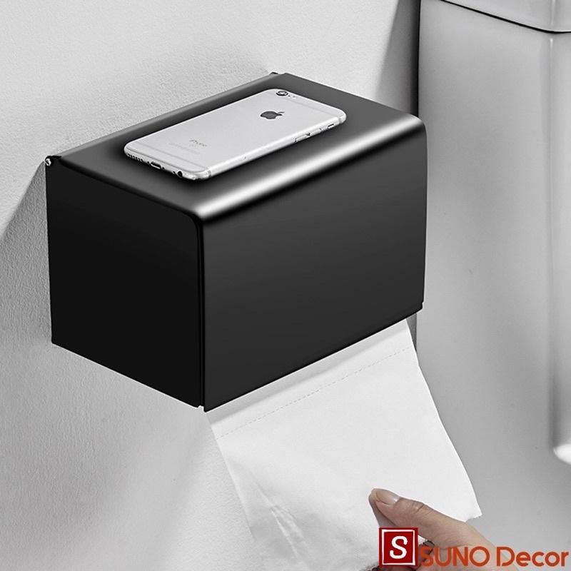 Hộp Đựng Giấy Vệ Sinh Phong Cách Bắc Âu, Nhôm Cao Cấp Sơn Tĩnh Điện Chống Gỉ