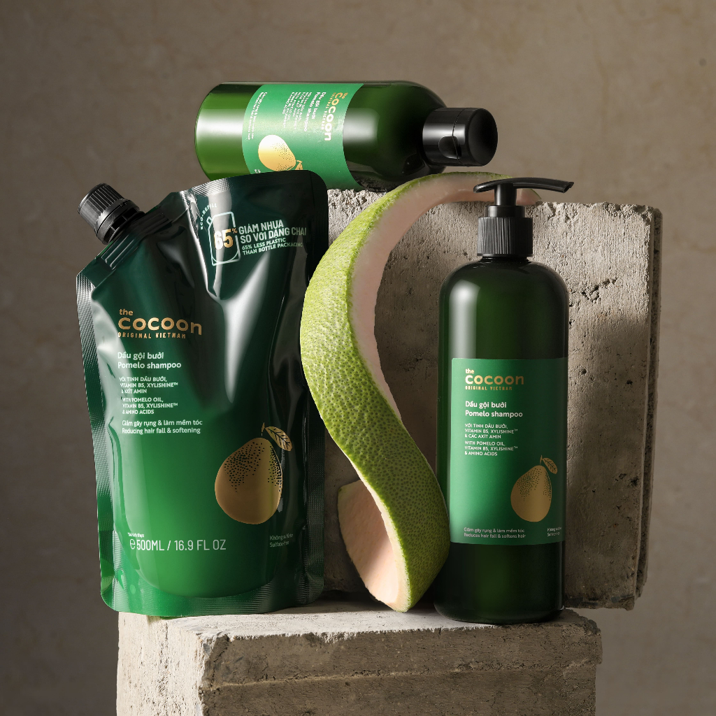 Combo Dầu gội bưởi + Nước dưỡng tóc tinh dầu bưởi Cocoon giúp tóc giảm gãy rụng