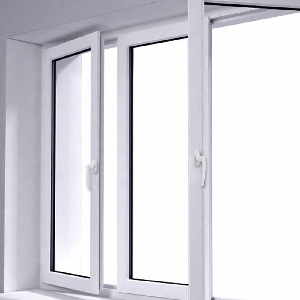 Tay nắm cửa sổ hợp kim nhôm, vít chìm, thanh kim loại, vỏ kim loại, tay nắm nhôm đặc, sơn gương, màu trắng