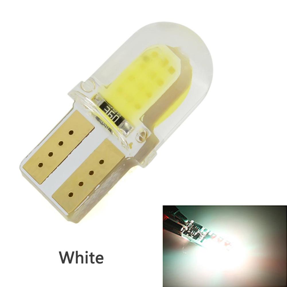 10PCS LED t10 W5W T10 COB Silicone Short Car LED Light Widen Car Lamp
