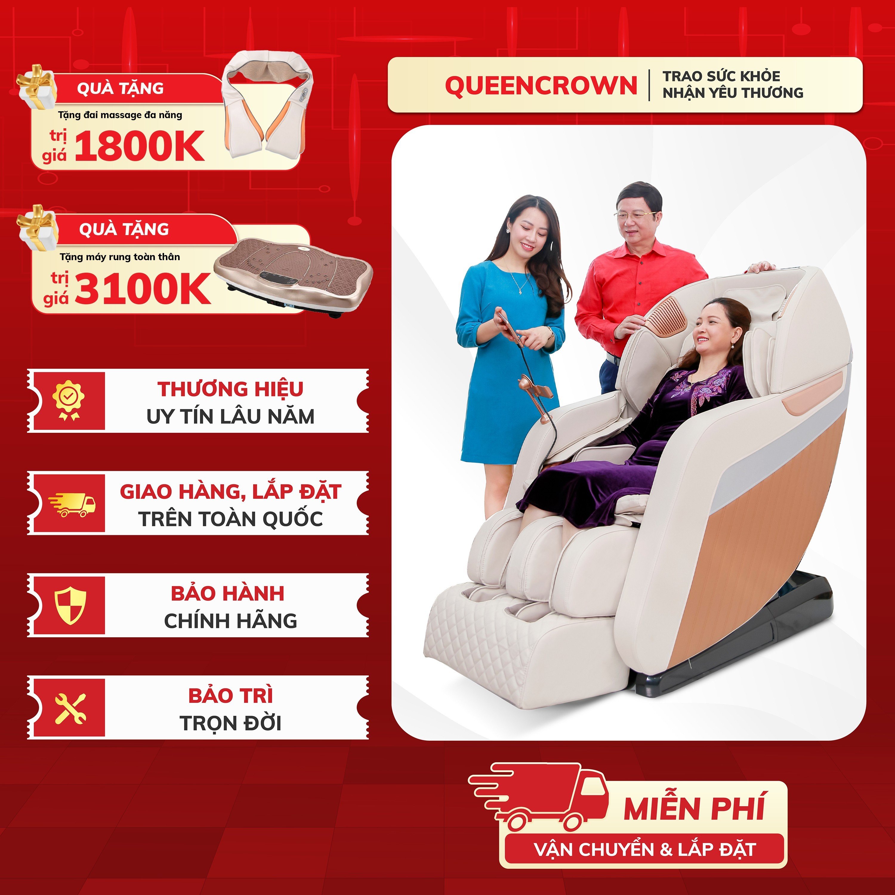 Ghế massage Queen Crown Fantasy M8