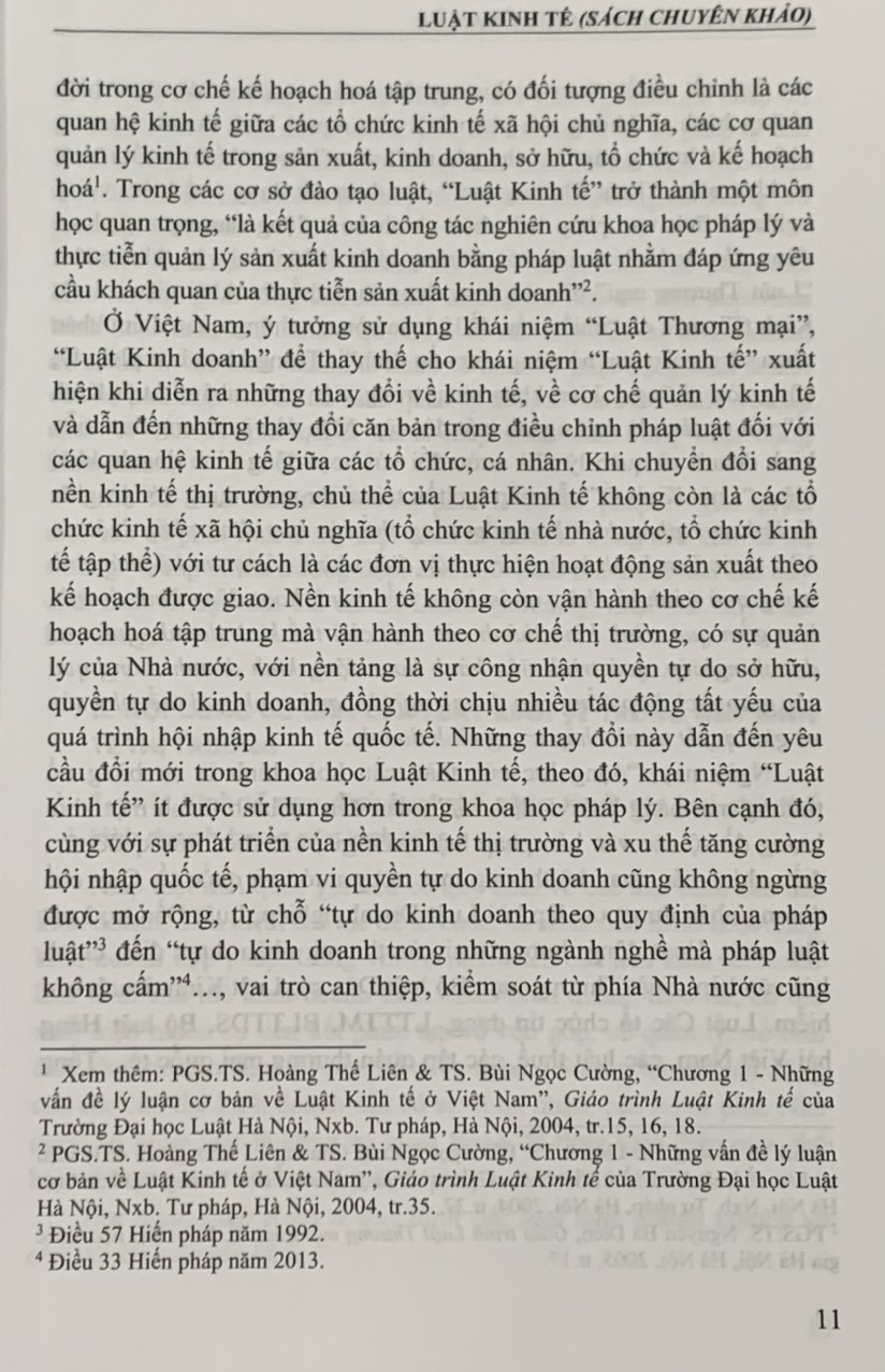 Luật kinh tế chuyên khảo