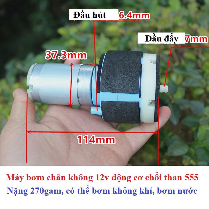 Bơm Năng Lượng Mặt Trời Hút Chân Không Chổi Than 12V-15W