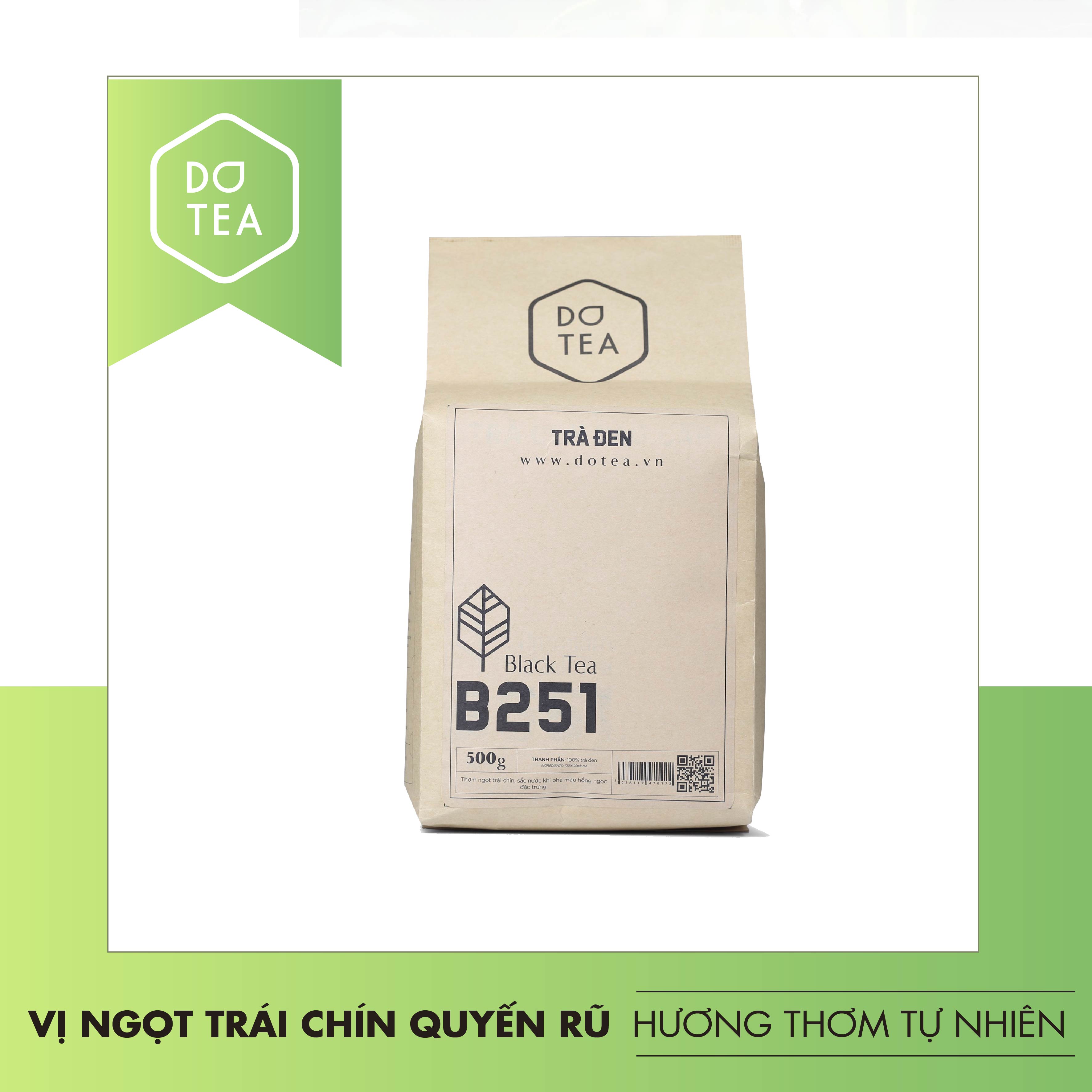 Trà Đen B251 Dotea 500g/ 100g - Vị Ngọt Trái Chín Hương Thơm Tự Nhiên