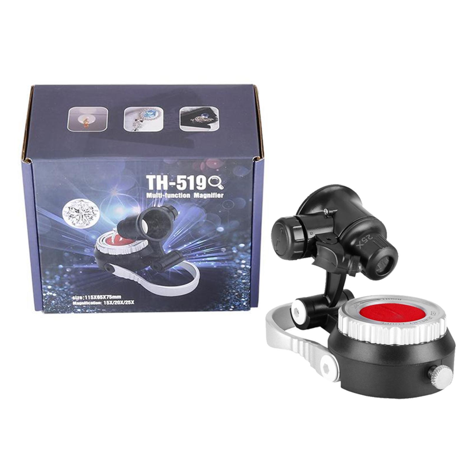 Magnifying Glasses Magnifier w/LED Light 10X 20X 25X Watch Jewelry Loupe Light