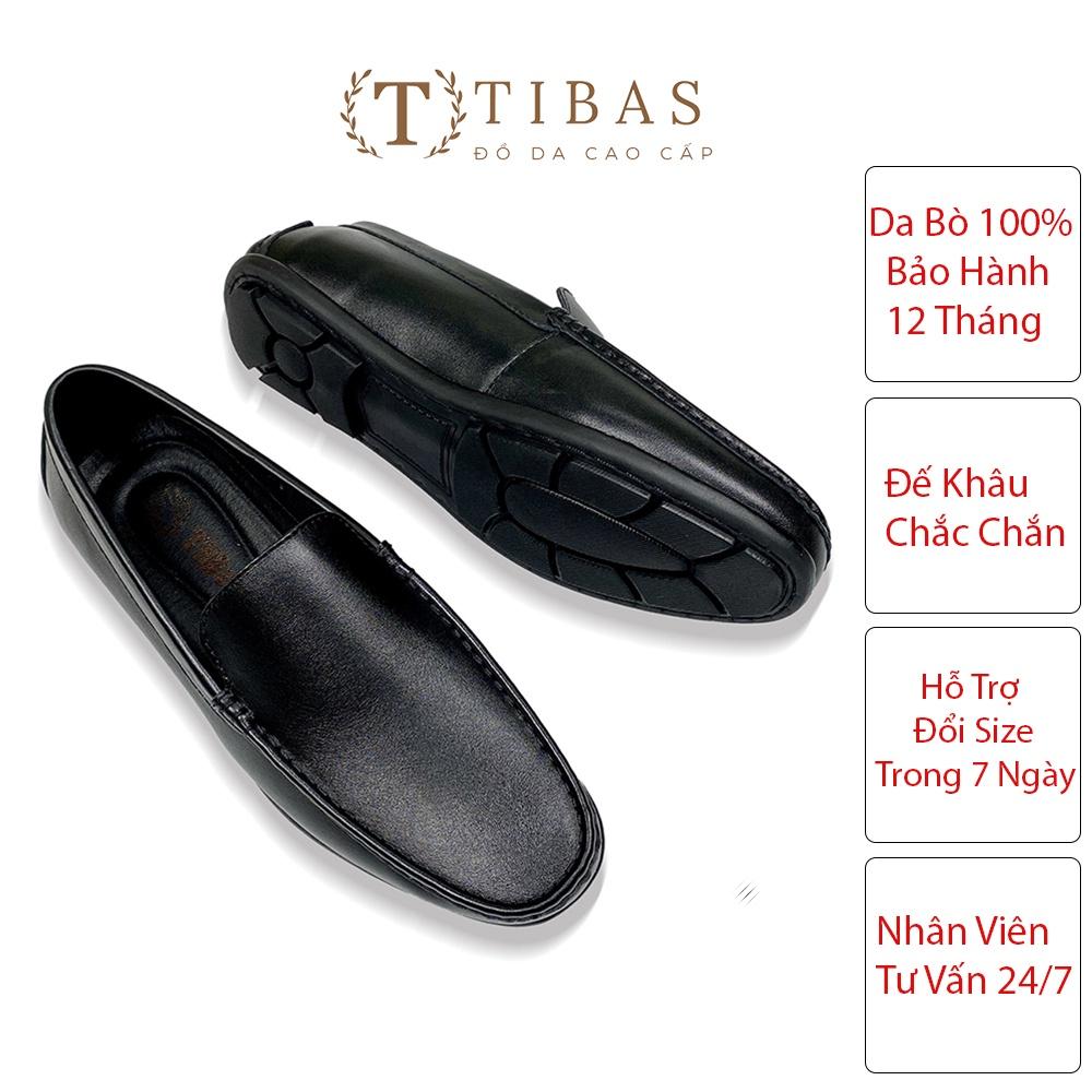 Giày Mọi Da Bò Nguyên Tấm TIBAS, Giày Da Nam Cao Cấp- 8902