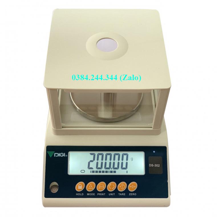 Bộ sản phẩm cân điện tử kỹ thuật 2 số lẻ Digi DS mức cân tối đa 300g, độ chia 0.01g kết nối với máy in bill/ tem nhãn
