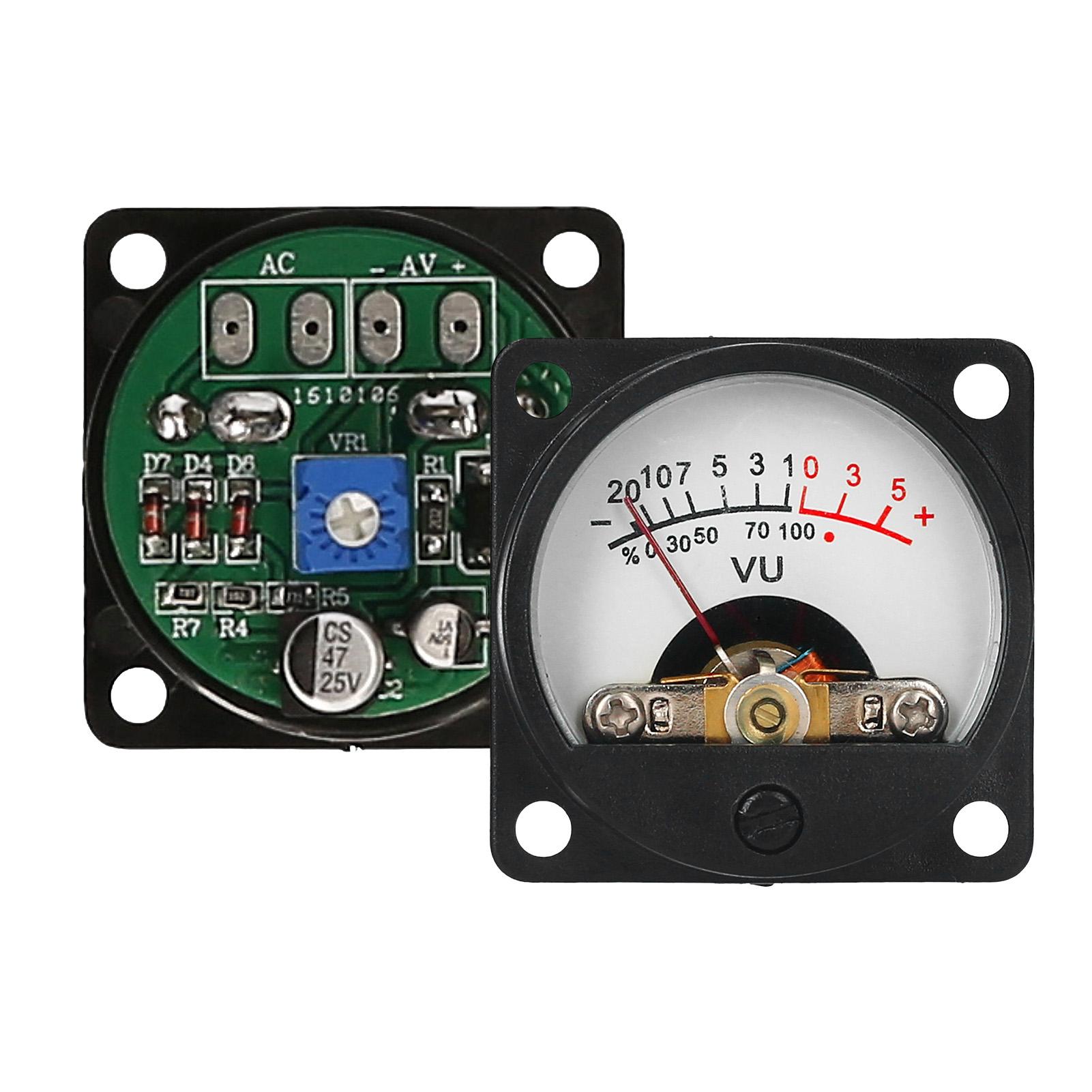 VU Meter 2 Pcs Panel VU Meters Warm Back Light Analog DB Sound Level Indicator Recording & Audio Level Amp with Driver