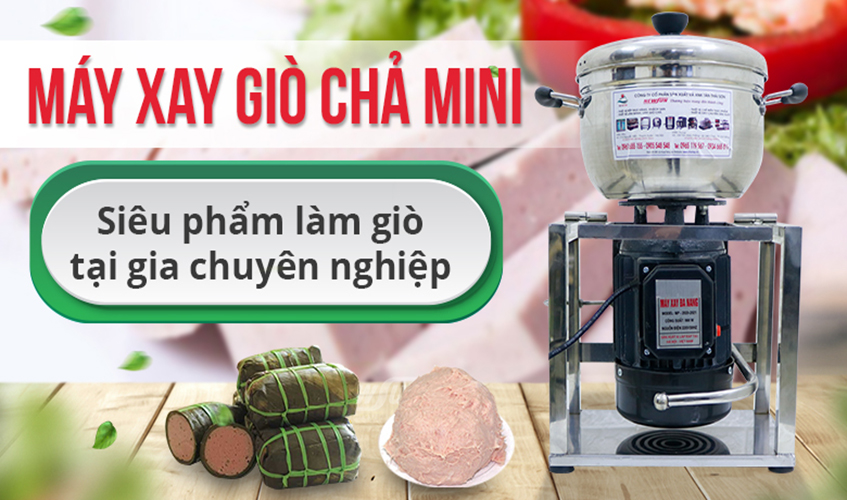 Máy Xay Thịt Làm Giò Chả Ruốc, Xay Cua, Xay Cá Gia Đình NEWSUN 1 Kg/ Mẻ, Inox Cao Cấp, Công Suất 900W, Chân vuông