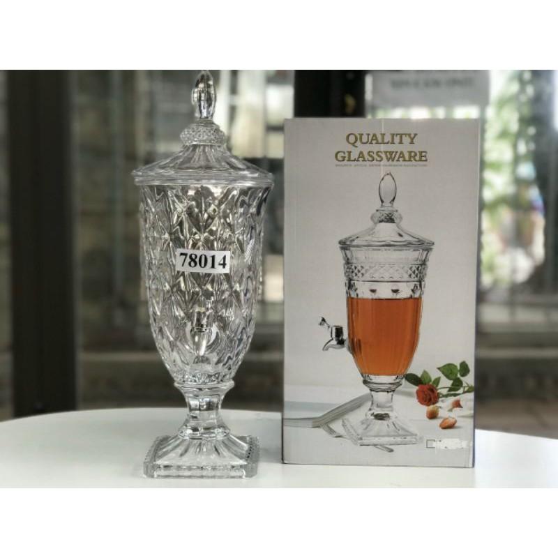Bình thủy tinh ly cúp đựng rượu, nước lọc 2.5 Lít
