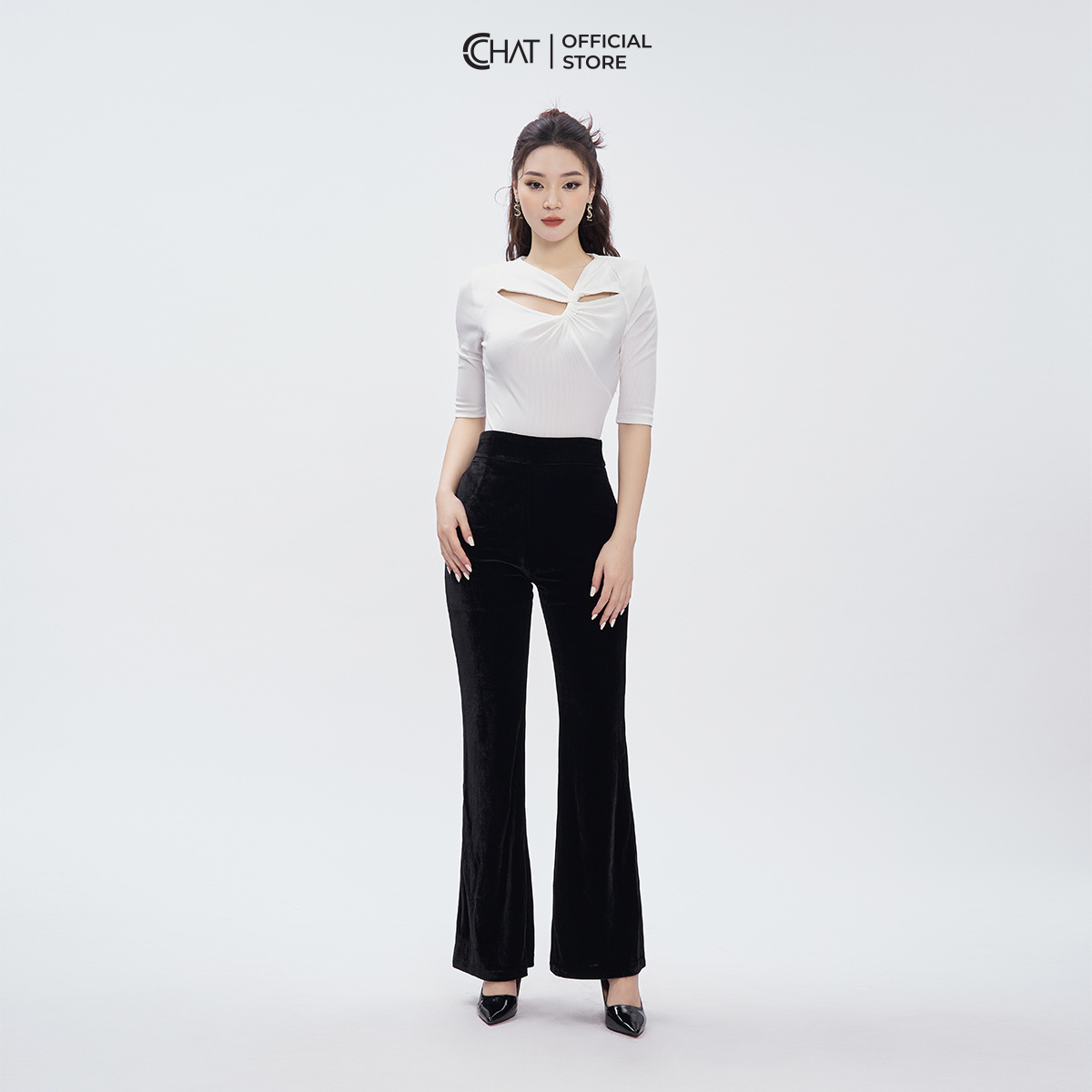 Áo Thun Kiểu Ngực Vặn Thừng Chất Vải Cao Cấp Co Giãn 4 Chiều 53TNC2011OT
