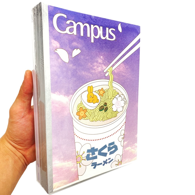 Vở B5 200 Trang Campus Kawaii - Kẻ Ngang Có Chấm - Mẫu 1 - Màu Tím