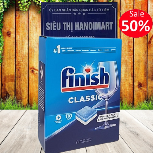 Hộp 110 Viên Rửa Bát Chén Finish Hàng Đức Chuyên Dùng Cho Máy mẫu mới