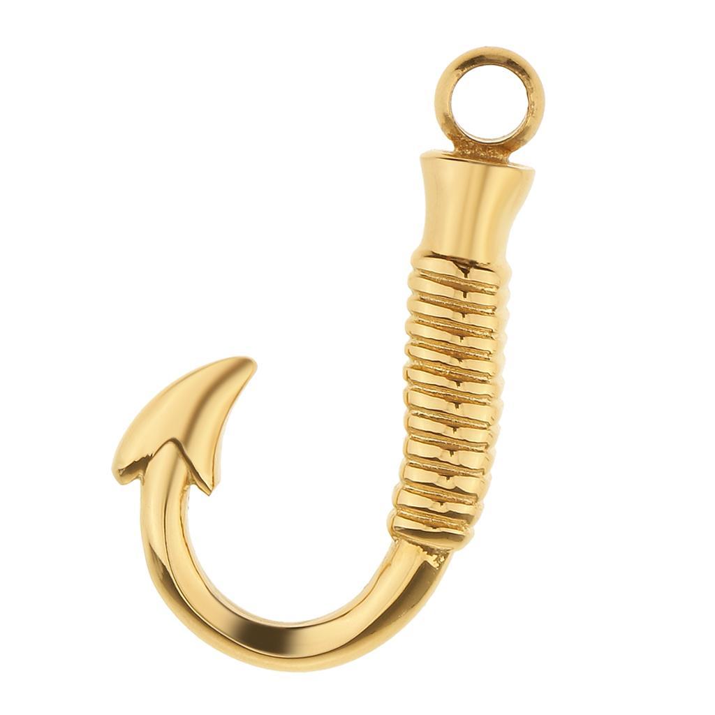 2pcs Gold/Rose Gold  Hook Shape Urn Ash Holder Memorial Pendant Keepsake