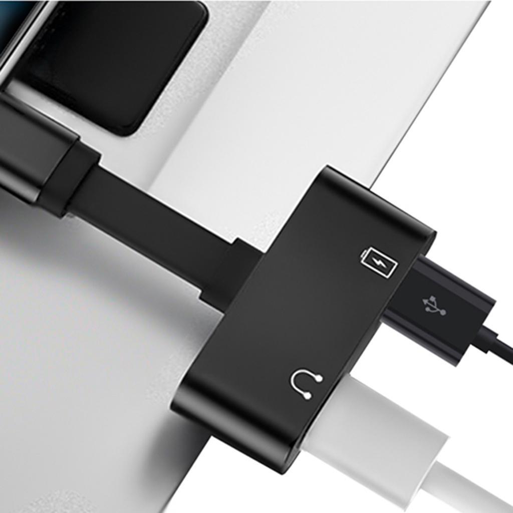 Dual Headphone Jack Audio Charge Adapter For IPhone 7 8 8Plus