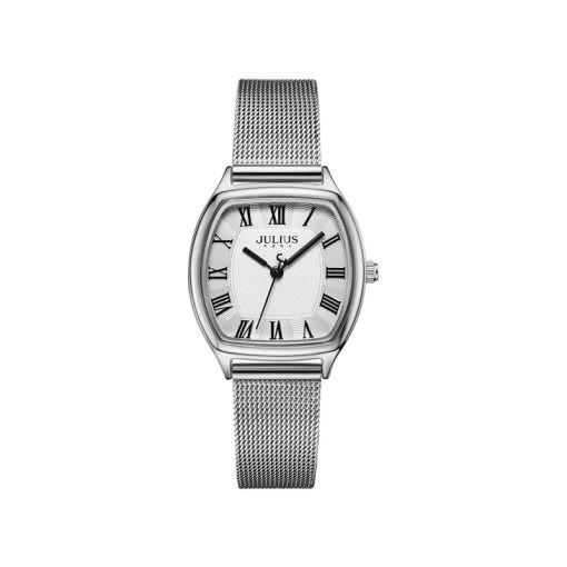 Đồng Hồ Nữ JA-1242A Julius Hàn Quốc Dây Thép Bạc