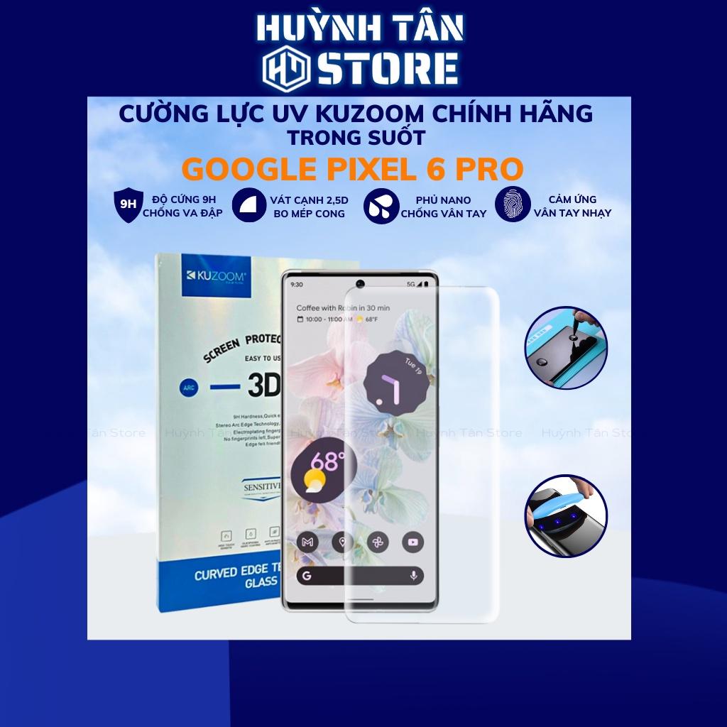 Cường lực pixel 6 pro UV trong suốt keo lỏng kuzoom chống va đập vân tay nhạy phụ kiện huỳnh tân store