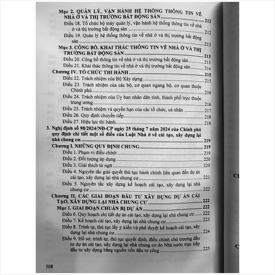 Sách Luật Nhà Ở và Các Văn Bản Quy Định Chi Tiết Thi Hành - V2469T