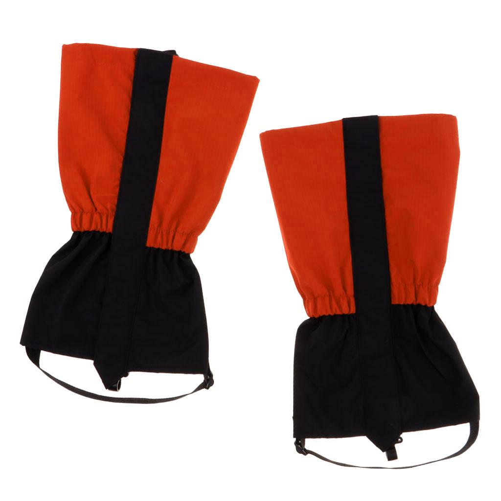 Outdoor Snow Waterproof Snow Boot Gaiters Walking High Leg Cover  Orange