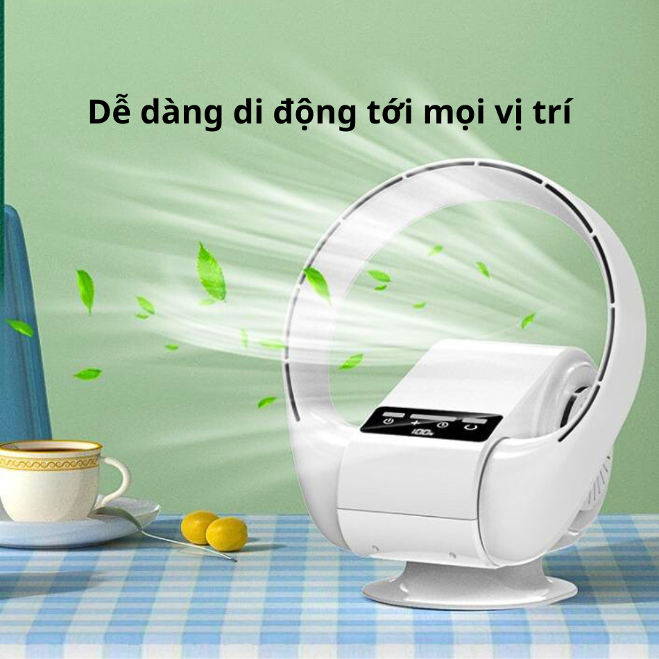 Quạt Tích điện giá rẻ sử dụng pin 21V-7500mAh( 3-4h sử dụng), Quạt đi picnic, câu cá tiện lợi trọng lượng nhẹ tiện lợi