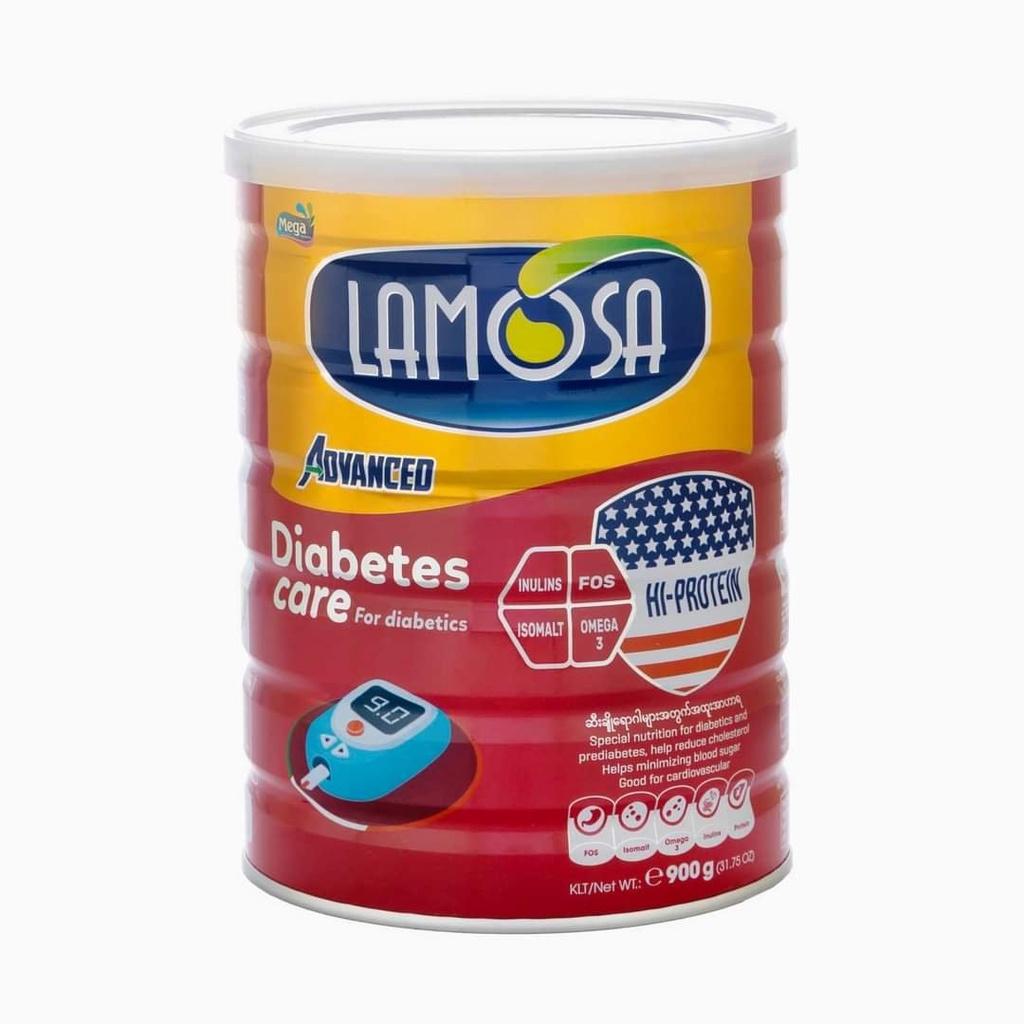 Sữa Bột Lamosa DIABETES CARE - thực phẩm Dinh Dưỡng Cho Người Tiểu đường- Lon 900G