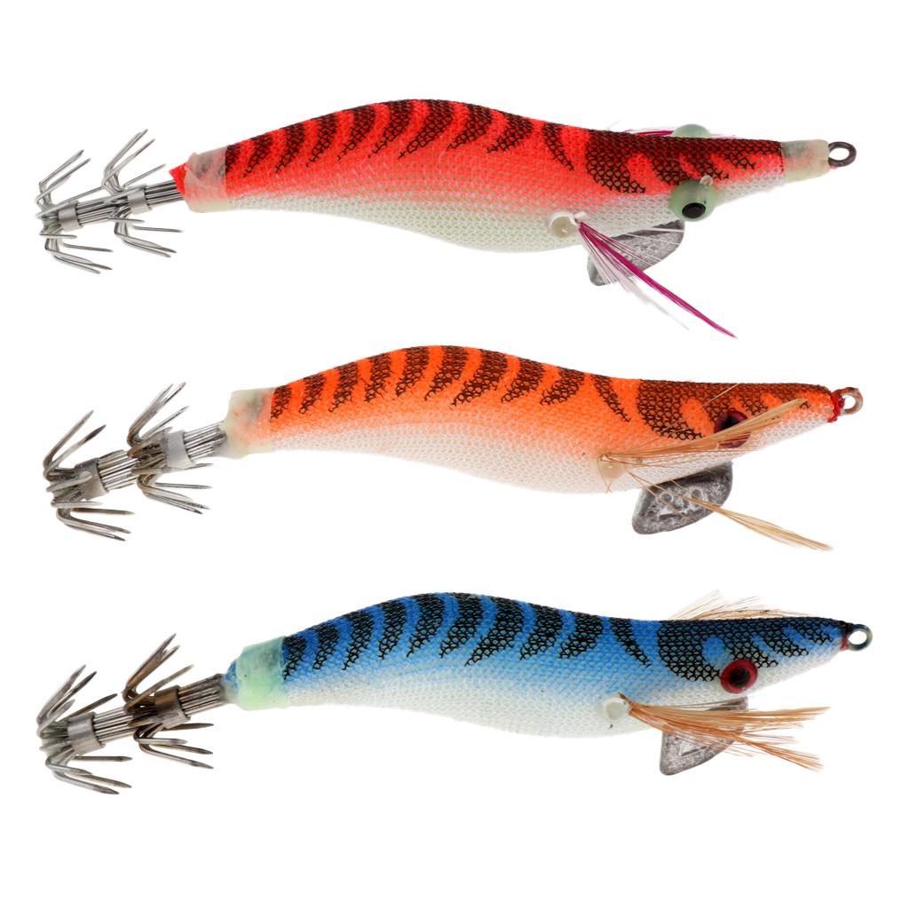 Shrimp Squid Jigs Fishing Lures Luminous Hard Jig Bait Hook