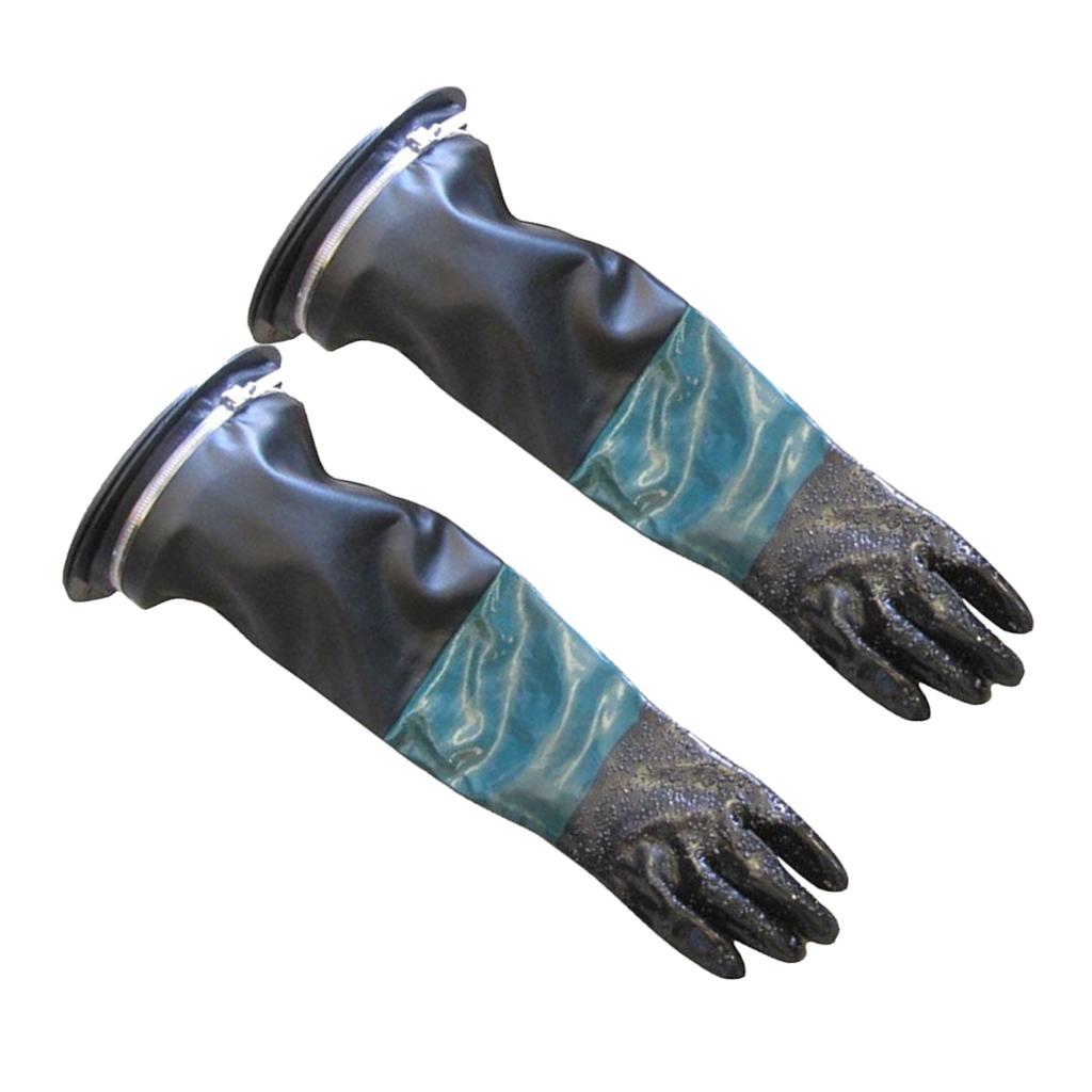 Pair Of Gloves Heavy Duty 210mm Glove Holder & Clamp For Sand Blast Cabinet