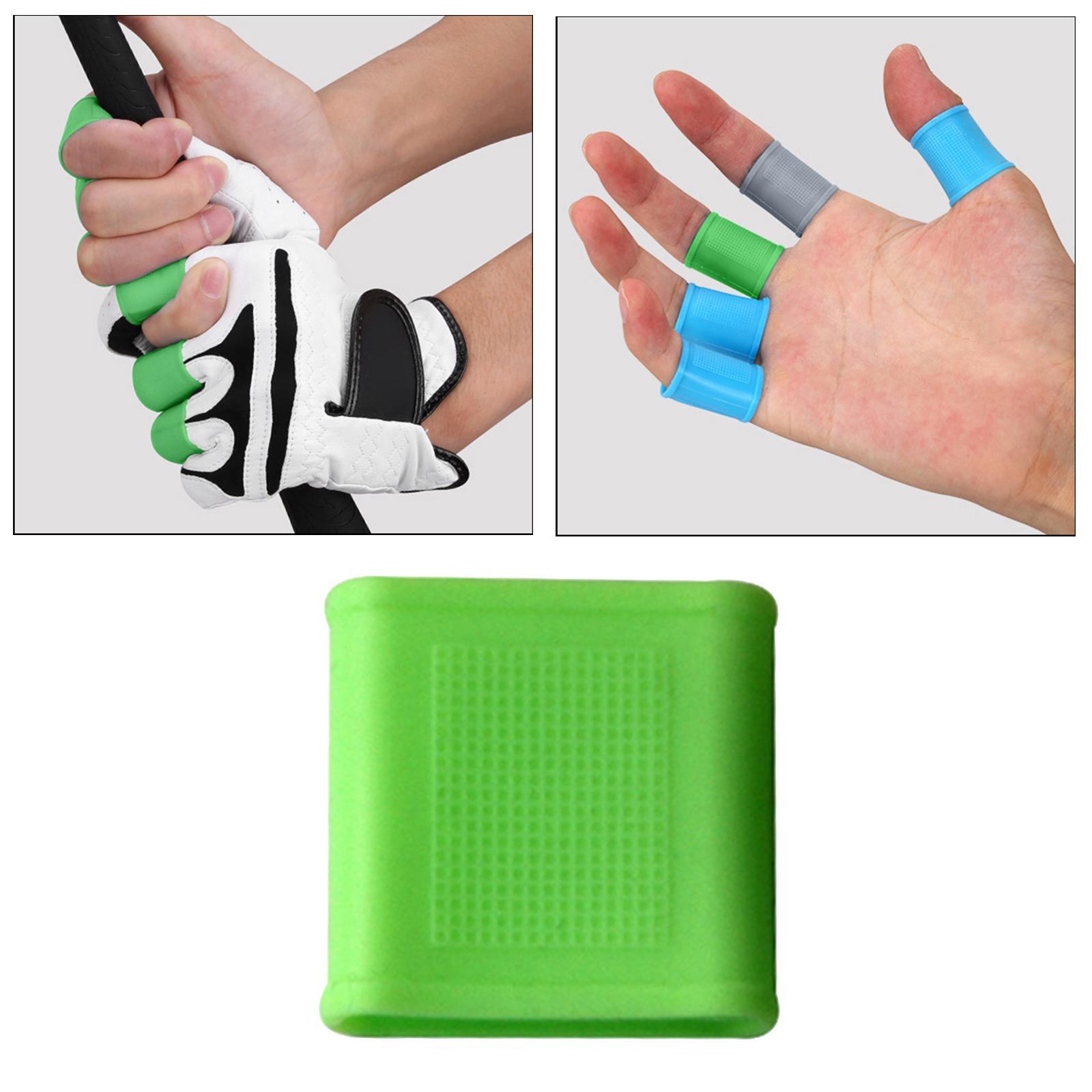3-10pack Soft Golf Finger Sleeves Silicone Protector Support Wrap Green 27mm