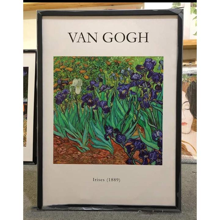 (ảnh thật) tranh canvas van gogh trừu tượng gồm khung 02 tặng đinh treo tranh